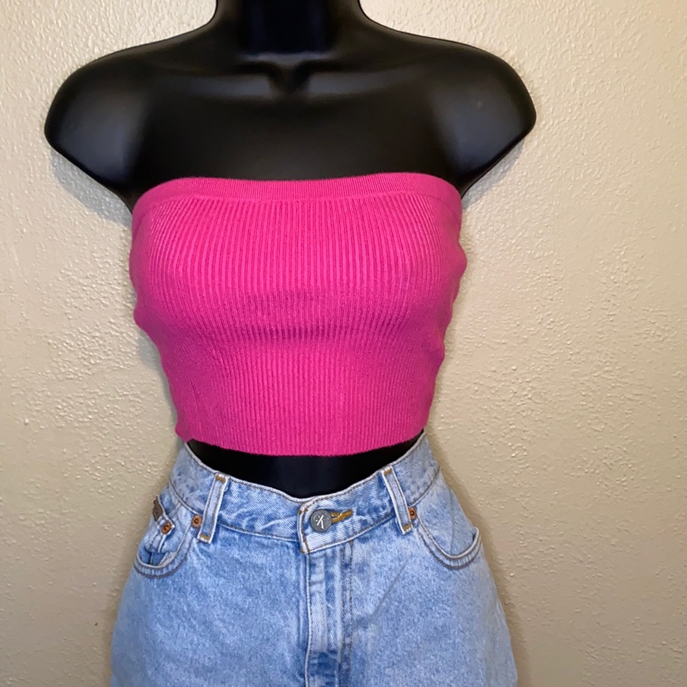 Hot pink crop top